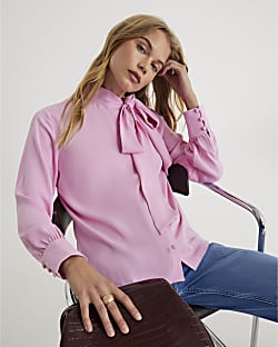Pink Pussybow Blouse