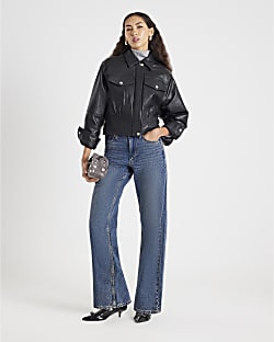 Blue Relaxed straight leg jeans
