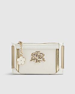 Cream Mini Snake Branding Cardholder