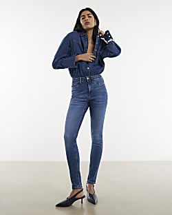 Blue Molly Sculpt Skinny Jeans