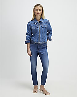 Petite Blue Molly Sculpt Skinny Jeans