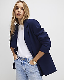Navy Single Breasted Blazer