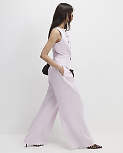 Pink Wide Leg Trousers