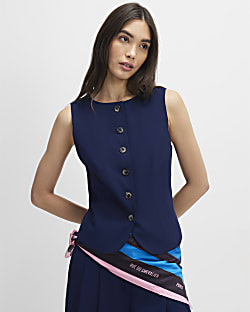 Navy Tailored Waistcoat