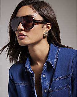 Tortoiseshell Aviator Sunglasses