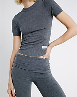 Grey RVR Edition Curved Hem T-Shirt