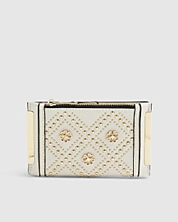 Cream Mini Studded Purse