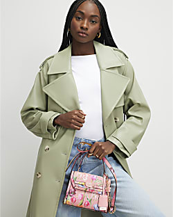 Pink Floral Mini Charm Tote Bag