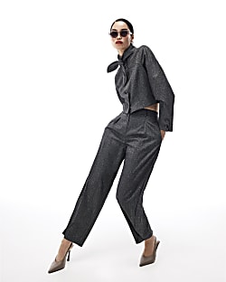 Grey Tapered Trousers