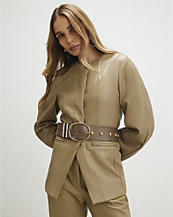 Brown Thick Studded Belt