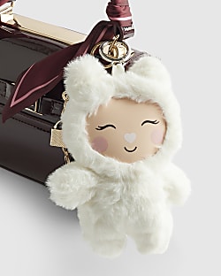 White Monster Bag Charm