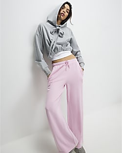 Pink Wide Leg Joggers
