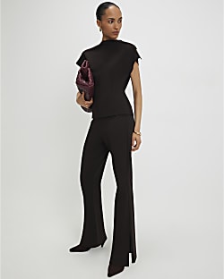 Brown Flared Trousers