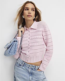Pink Daisy Cardigan