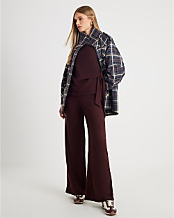 Brown Ribbed Trousers