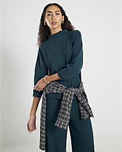 Green Premium High Neck Top