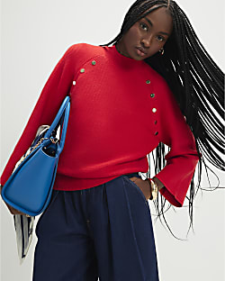 Red High Neck jumper