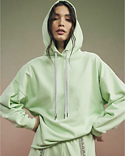 Green Year Zero Embellished Cord Hoodie