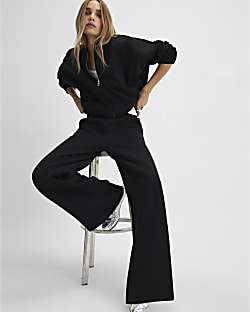 Black Wide Leg Joggers