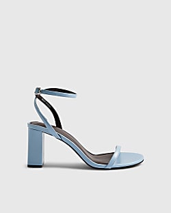 Blue Mid Block Heels