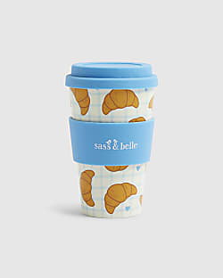 White Croissant Travel Coffee Cup