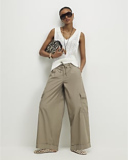 White Knitted Sleeveless Top