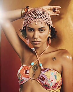 Pink Embellished Skull Cap