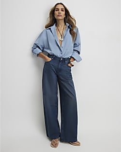 Blue Classic Barrel Jeans