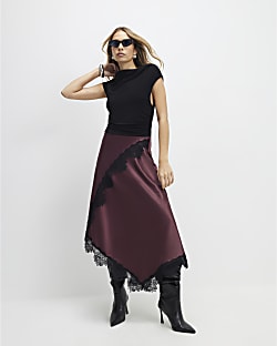 Red Lace Hybrid Maxi Dress