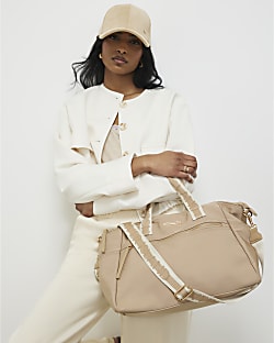 Beige Cabin Size Logo Holdall