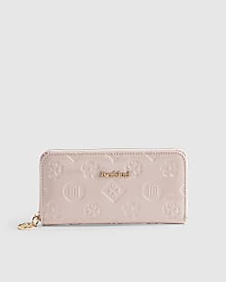 Pink Embossed Monogram Patent Purse