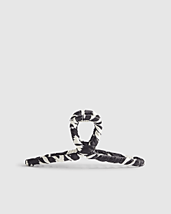 Brown Zebra Print Hair Claw Clip