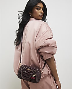 Red Scrunch Mini Bowler Bag