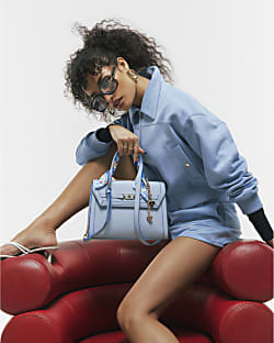 Blue Scarf Charm Tote Bag