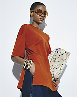 Orange Boyfriend Fit T-Shirt