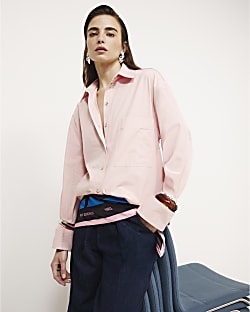 Pink Cinch Back Shirt