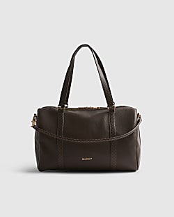 Brown Monogram Trim Holdall Travel Bag