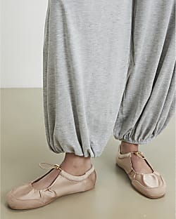 Beige Toggle Sneakerina Ballet Trainers
