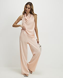 Pink Satin Trousers