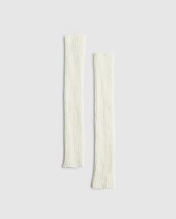 Cream Knitted Ribbed Leg Warmers