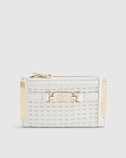 White Weave Mini Purse