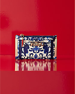 Blue Tile Print Mini Purse