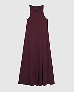 Petite Red Modal Sleeveless Maxi Dress