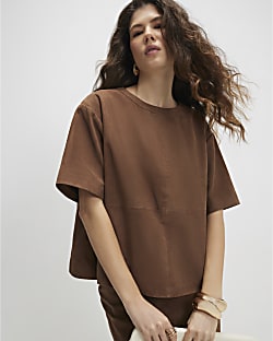 Brown Suede T-Shirt