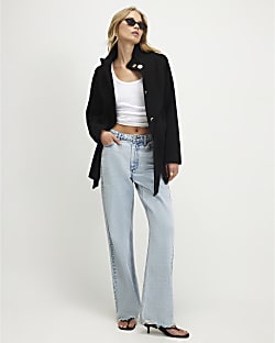 Black Belted Short Coat