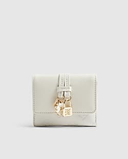 Cream Charm Detail Mini Foldout Purse