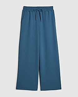 Petite Blue Premium Wide Leg Joggers