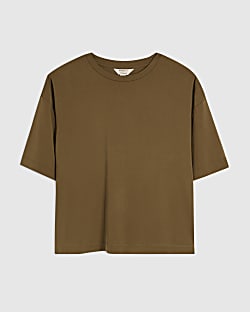 Petite Khaki Soft Touch T-Shirt