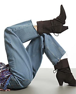 Brown Suede Slouch Cone Heel Ankle Boots