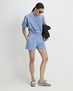 Blue Sweat Runner Shorts